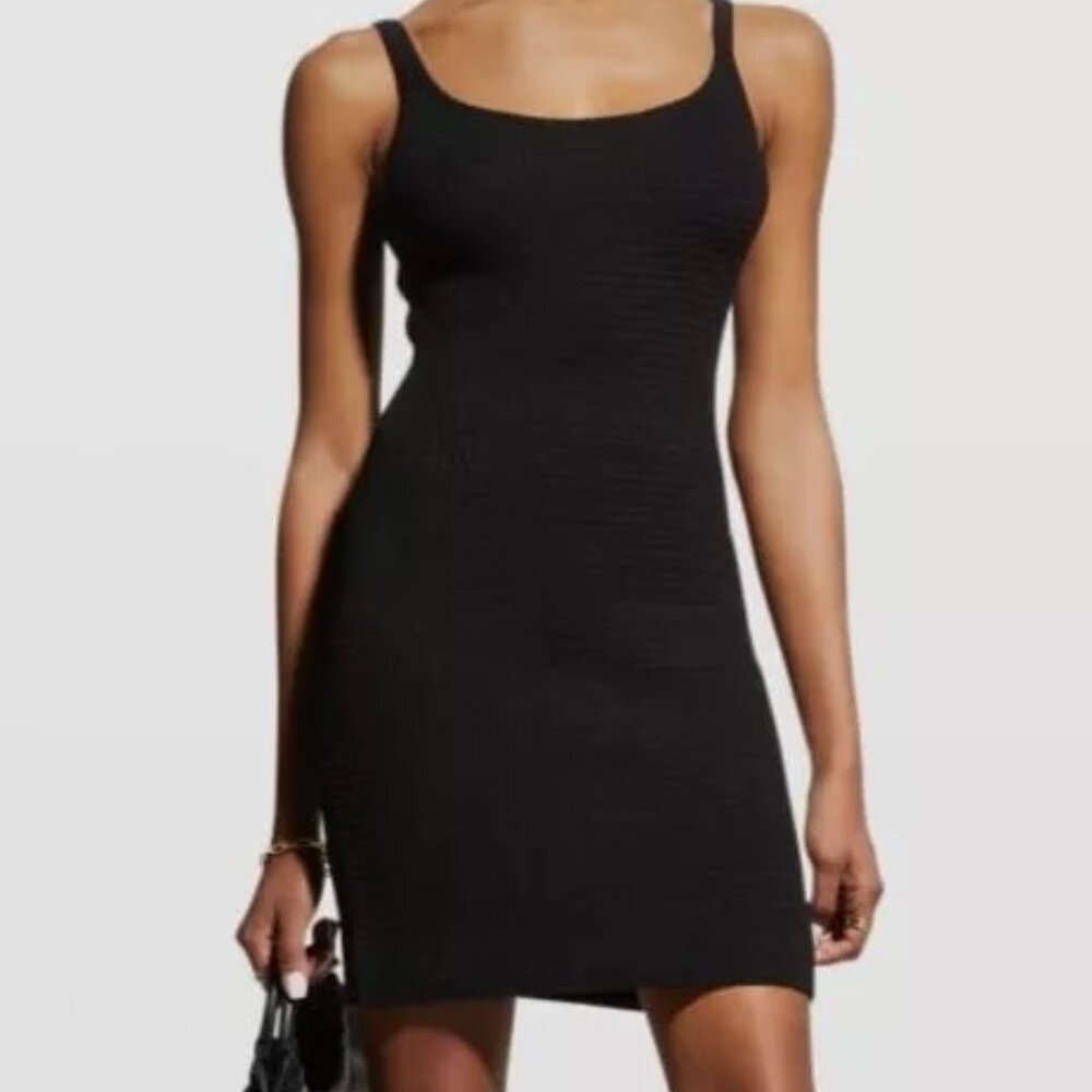 New With Tags Rag and Bone Black Lena Crochet Bodycon Mini Dress size Small
